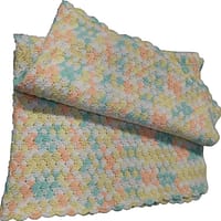Baby Blanket - Crochet - Multicolor - Crib size Baby Blanket MultiColor Crib Size 2 scaled 1