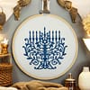 Minorah with Hanukah decorations Photoroom e1731529820291