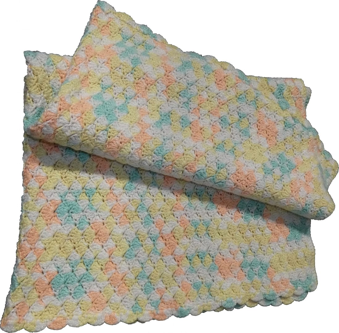 Baby Blanket - Crochet - Multicolor - Crib size Baby Blanket MultiColor Crib Size 2 scaled 1