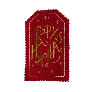Fancy Felt Gift Tag - Happy Holidays