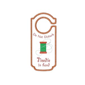 Fancy Felt Door Hanger - "Needle in Hand"