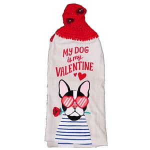 Dog Valentine Towel (set of 2)