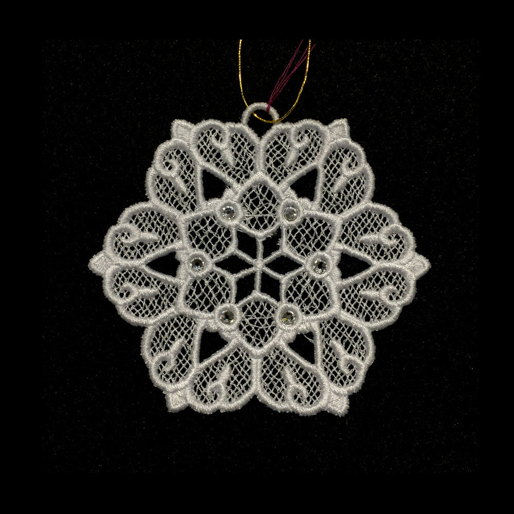 FSL Snowflake Ornament - EL-A6271-W-Crystal Gem