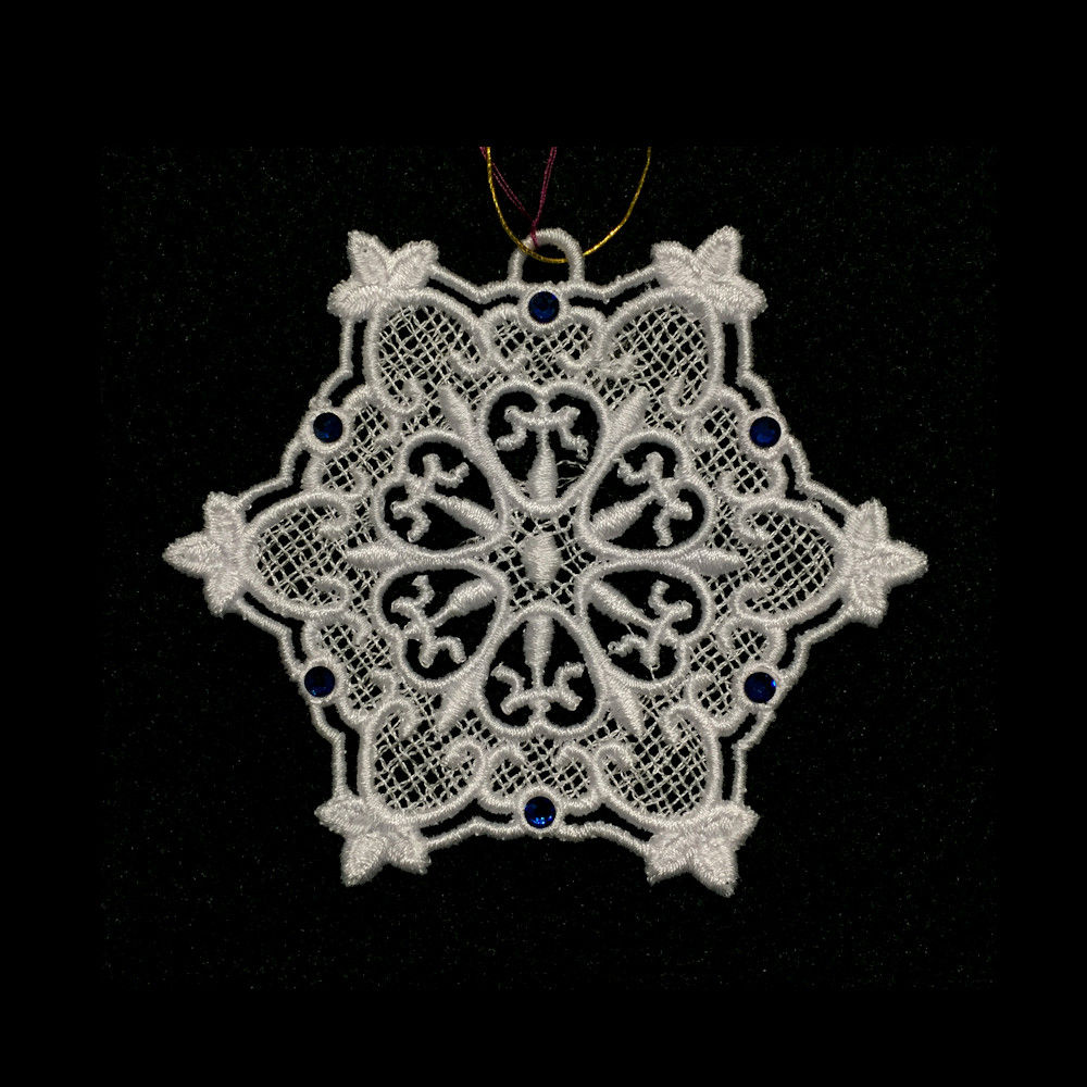 FSL Snowflake Ornament - EL-A6274-W-Blue Gem