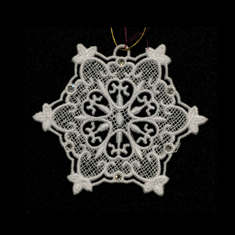 FSL Snowflake Ornament - EL-A6274-W-Crystal Gem