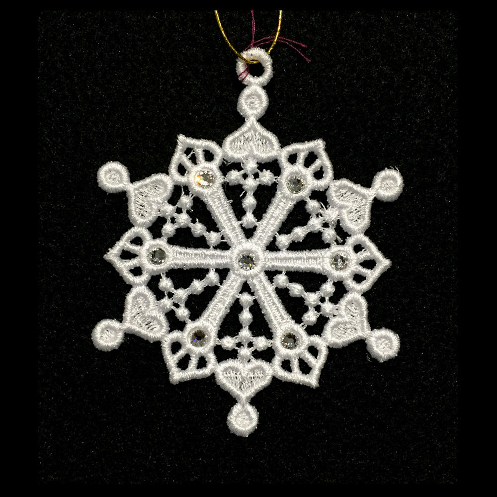 FSL Snowflake Ornament - SHE010-W-Crystal Gem