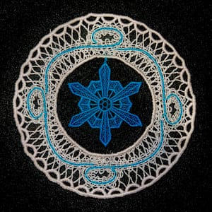 Battenburg Holiday Ornament - Snowflake