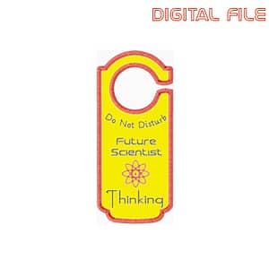 Fancy Felt Door Hanger - "Future Scientist Thinking" (Digital Download)