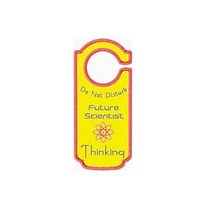 Fancy Felt Door Hanger - "Future Scientist Thinking"