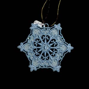 FSL Snowflake Ornament - EL-A6270-LB-Aqua Gem