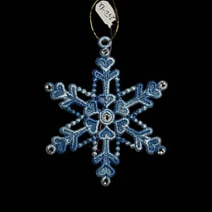 FSL Snowflake Ornament - SHE-008-MB-Crystal Gem