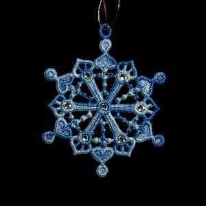 FSL Snowflake Ornament - SHE-010-MB-Crystal Gem