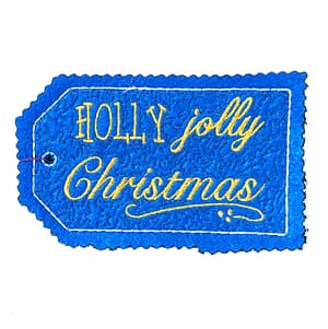 Fancy Felt Gift Tag - Holly Jolly Christmas