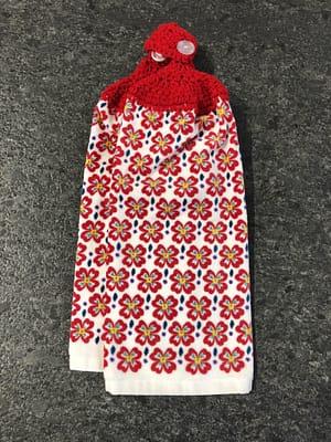 Red Flowers Towel (set of 2)