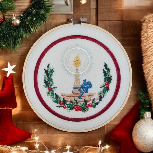 Holiday Candle with ornaments Photoroom e1731529118410
