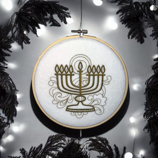 Menorah Wall Decor with background Photoroom
