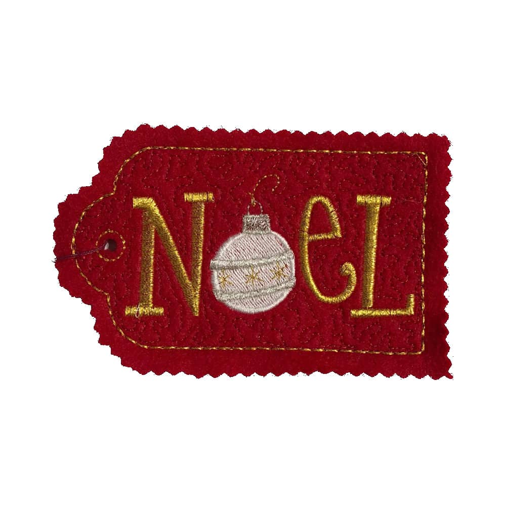 Fancy Felt Gift Tag - Noel