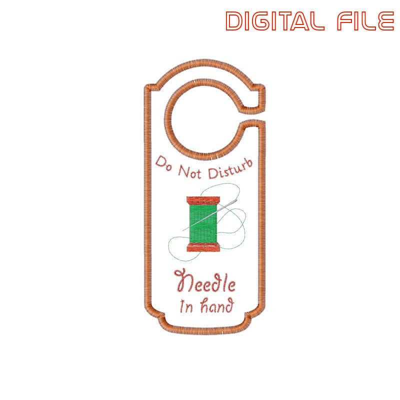 Fancy Felt Door Hanger - "Needle In Hand" (Digital Download)