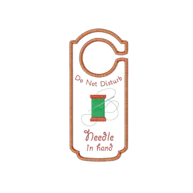 Fancy Felt Door Hanger - "Needle in Hand"