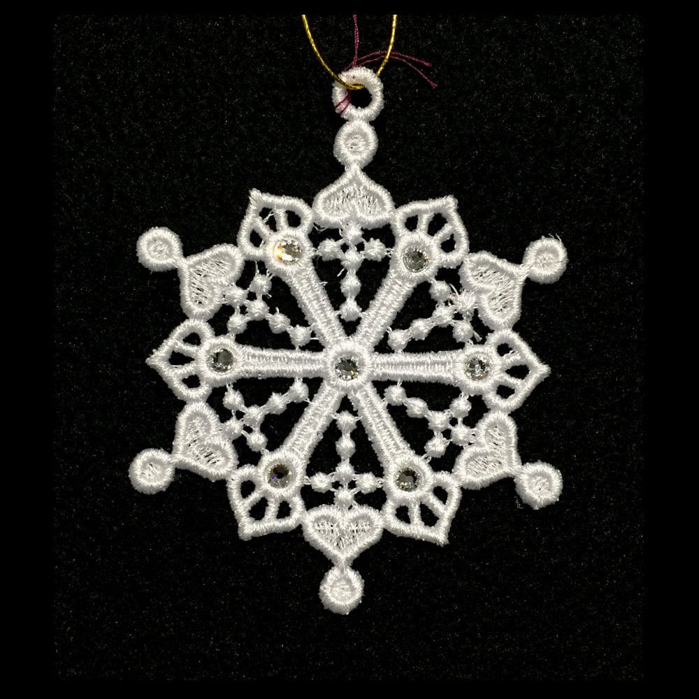 FSL Snowflake Ornament - SHE010-W-Crystal Gem