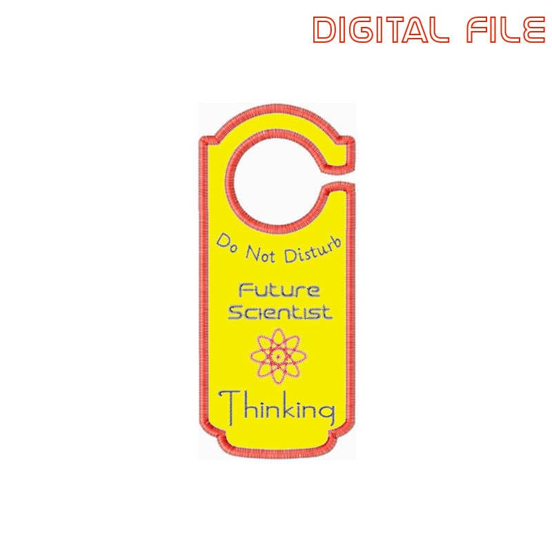 Fancy Felt Door Hanger - "Future Scientist Thinking" (Digital Download)