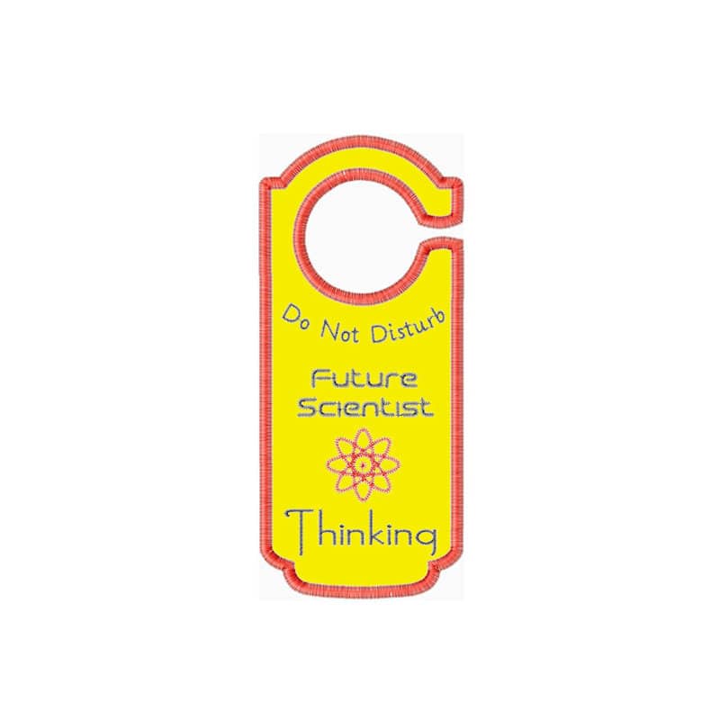 Fancy Felt Door Hanger - "Future Scientist Thinking"